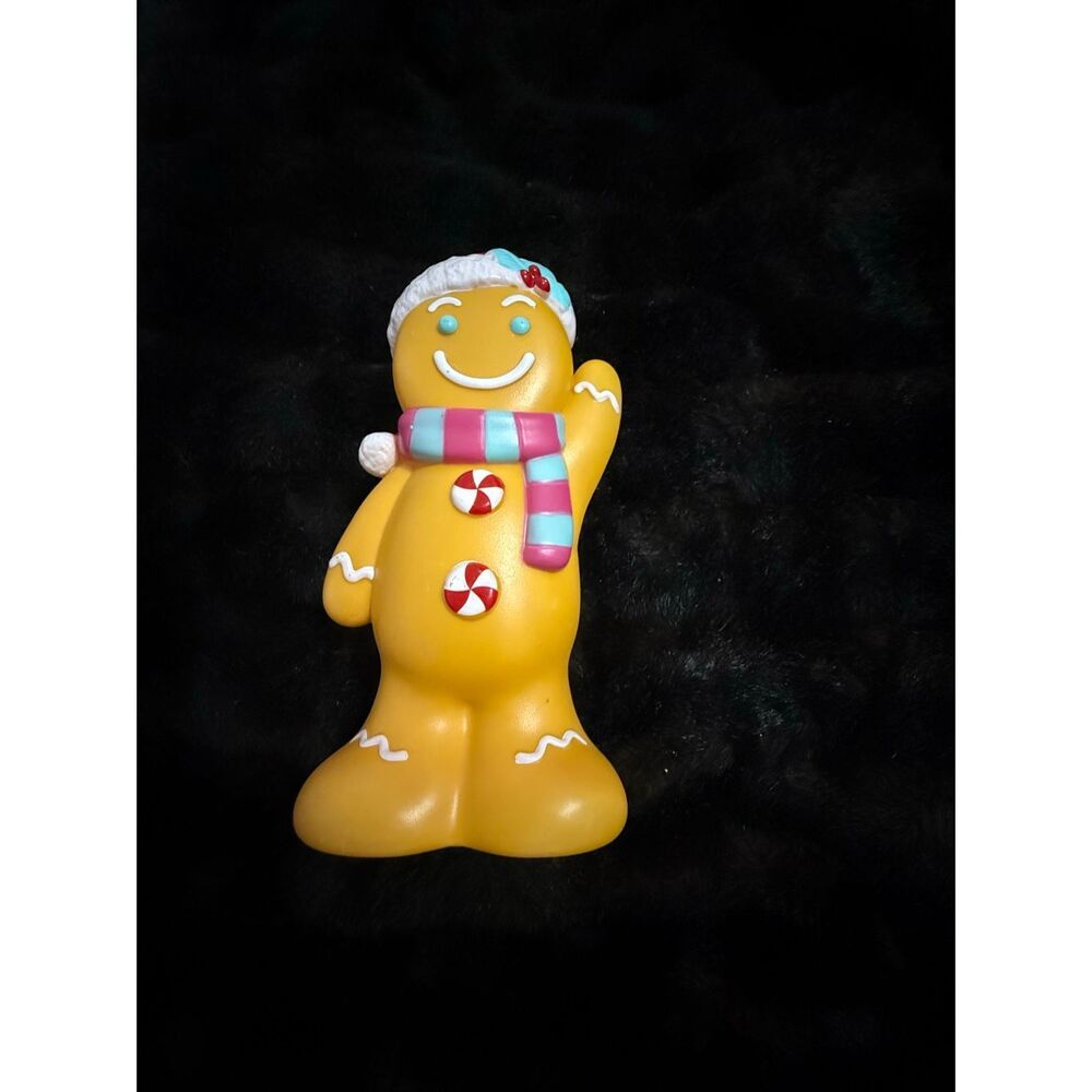 Holiday Time Light Up Tabletop Christmas Blow Mold Gingerbread Man